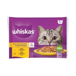 Whiskas Pouch Jöle İçinde Tavuklu ve Hindili Yetişkin Kedi Konservesi 4x85 Gr - Whiskas