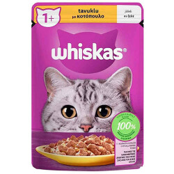 Whiskas Pouch Jöle İçinde Tavuklu Yetişkin Kedi Konservesi 12 Adet 85 Gr - Whiskas