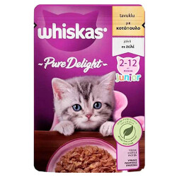 Whiskas Pouch Pure Delight Jöle İçinde Tavuklu Yavru Kedi Konservesi 12 Adet 85 Gr - Whiskas