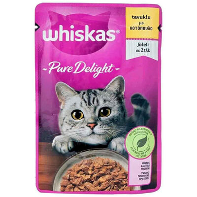 Whiskas Pouch Pure Delight Jöle İçinde Tavuklu Yetişkin Kedi Konservesi 12 Adet 85 Gr - 1