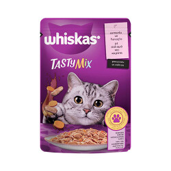 Whiskas Pouch Tastymix Sos İçinde Somonlu ve Havuçlu Yetişkin Kedi Konservesi 12 Adet 85 Gr - Whiskas