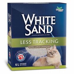 White Sand Less Tracking Cat Litter Hızlı Topaklanan Kedi Kumu 2x6 Lt - White Sand