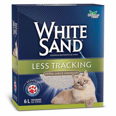 White Sand Less Tracking Cat Litter Hızlı Topaklanan Kedi Kumu 2x6 Lt - 1