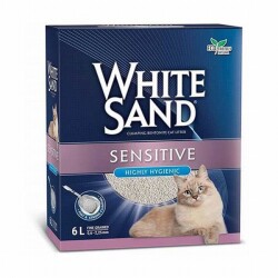 White Sand Sand Sensitive Plus Cat Litter Yapışmayan Kedi Kumu 2x6 Lt - White Sand